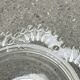 Glass salad bowl with beaded rim, 1900, Art Deco glass salad bowl in the shape of a flower