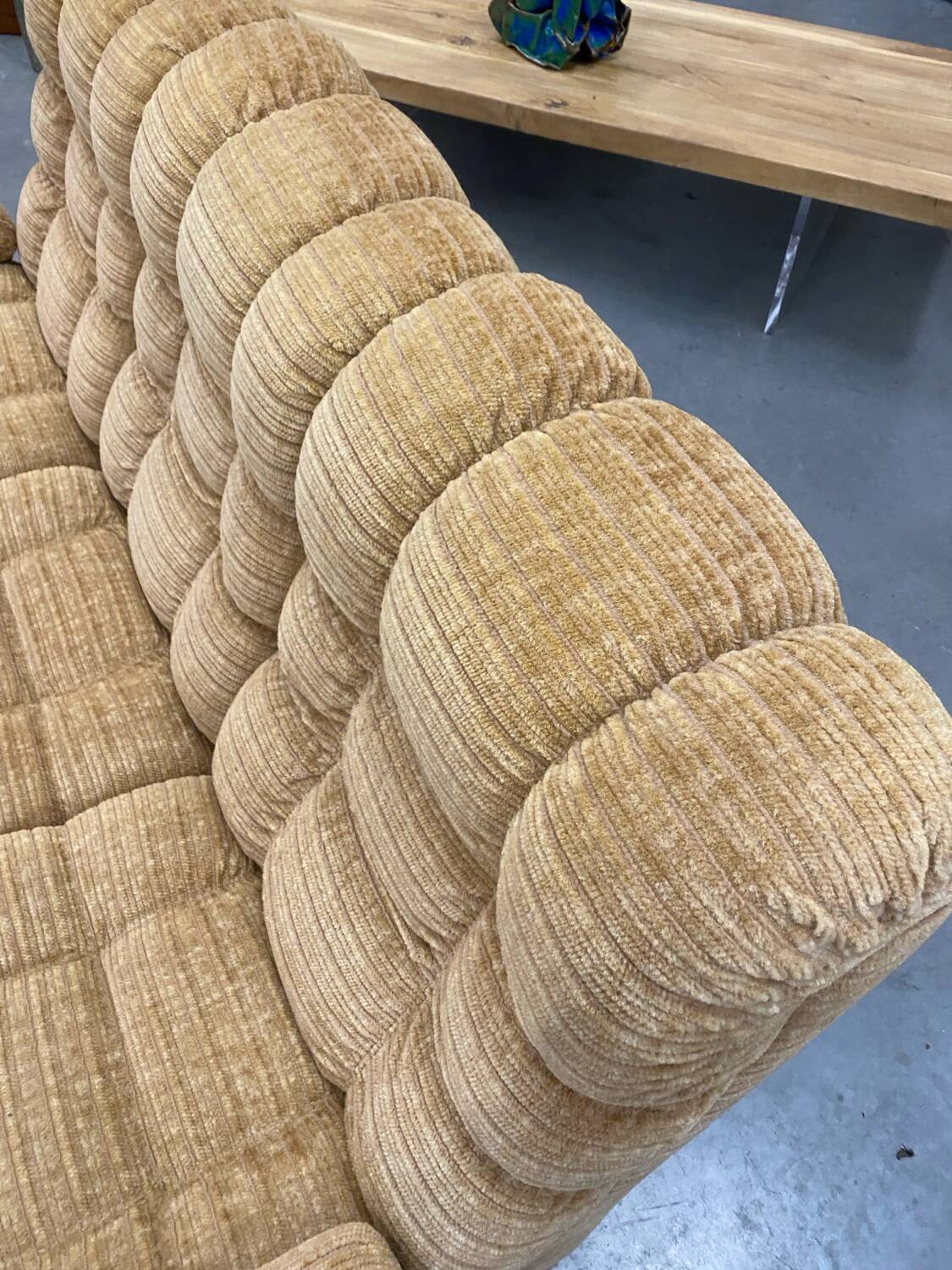 Salon modulable vintage en tissu