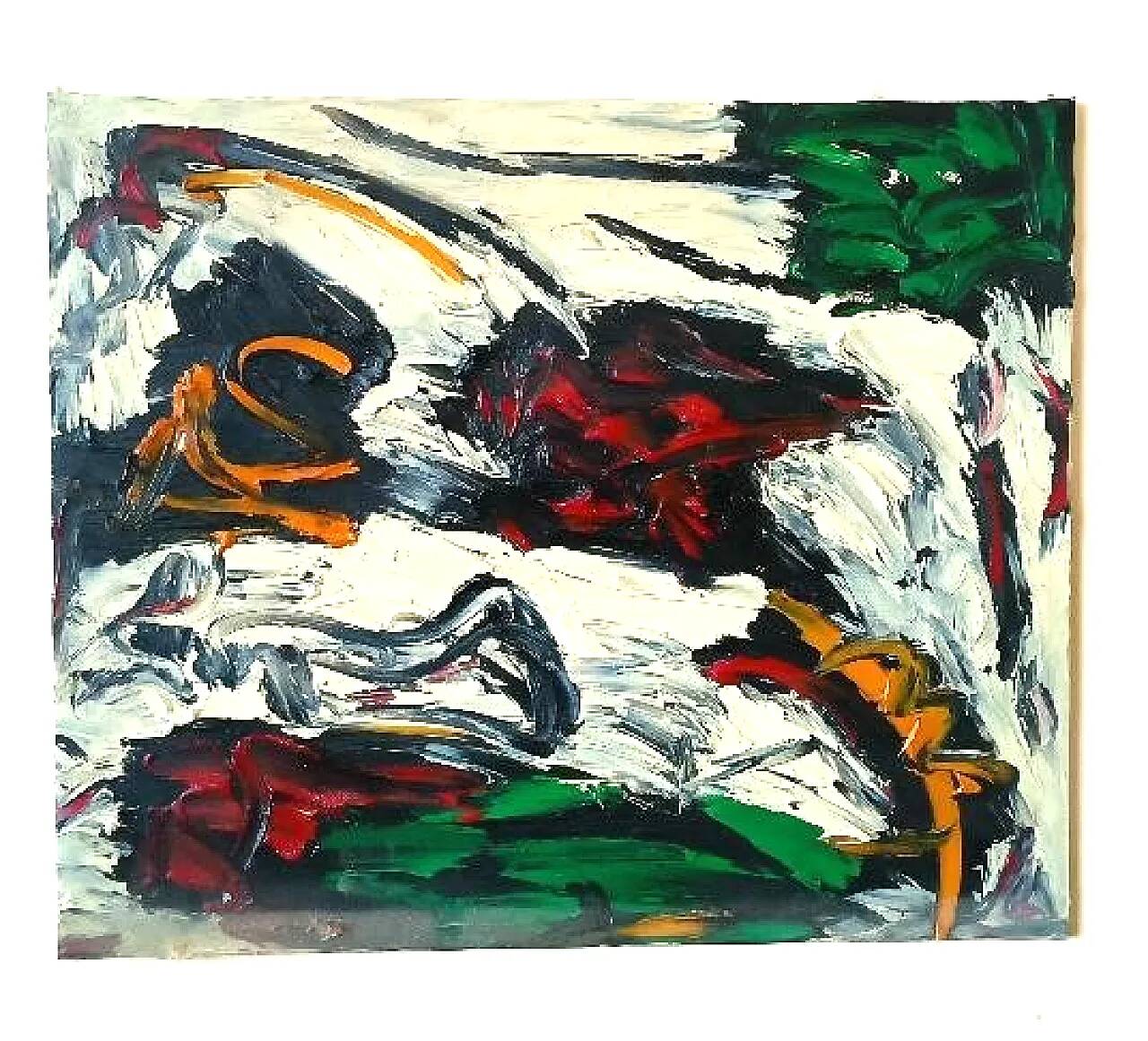 Abstract painting by Simone Ciani, oil on canvas, 1990s