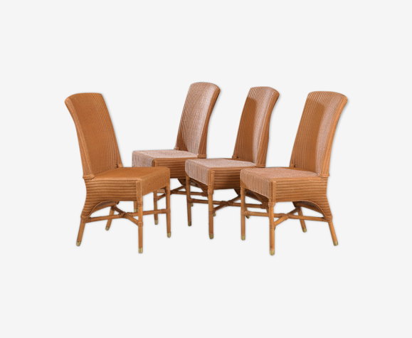 4 chairs by Vincent Sheppard. Lloyd Loom circa 1990