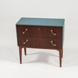 Commode en acajou et teck des années 1950