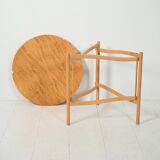 Scandinavian round birch coffee table by Karl Andersson & Söner
