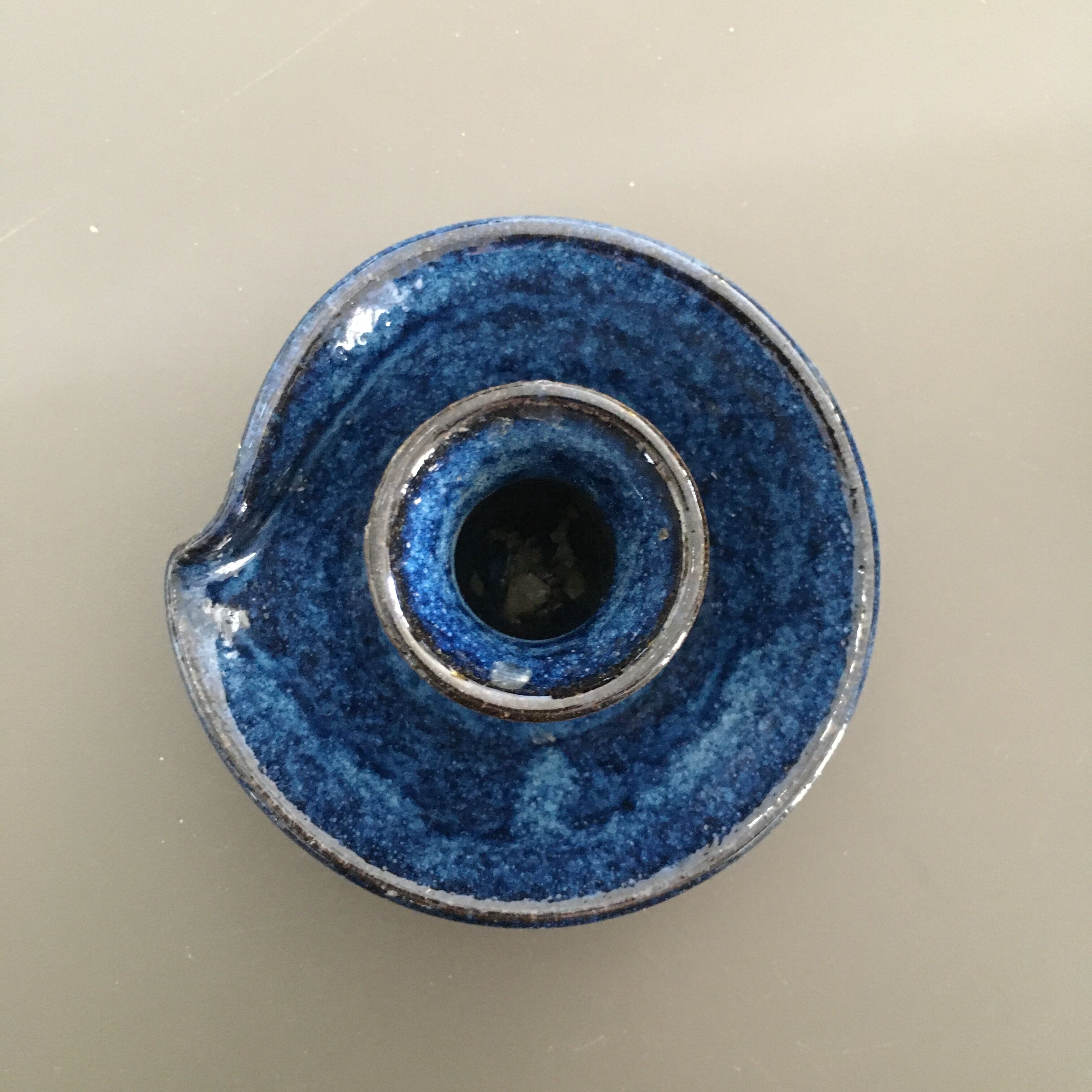 Blue Bougeoir signed