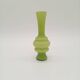 Green Ribbed Hooped Opaline Glass Vintage Space Age Vase 70s 80s Murano