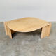 Sculptural Italian travertine coffee table, 1980s