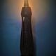 African sorghum spike lamp foot on five-faced base ~ hand carved ~ 1950s /1960