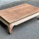 Decapitated opium coffee table in raw wood from the 90s.