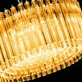 Mid-Century Modern Italian Amber Triedro "Concava" Chandelier