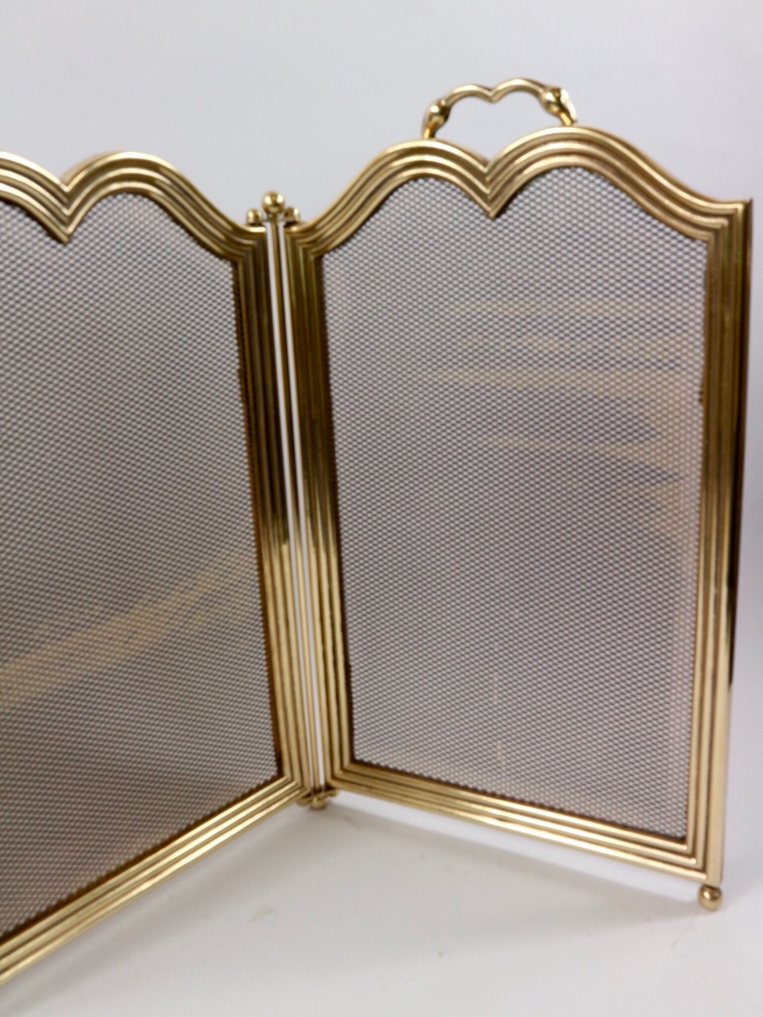 Firewall with four brass components with handles, made in Italy