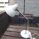 Lampe métal blanche 70' articulée vintage