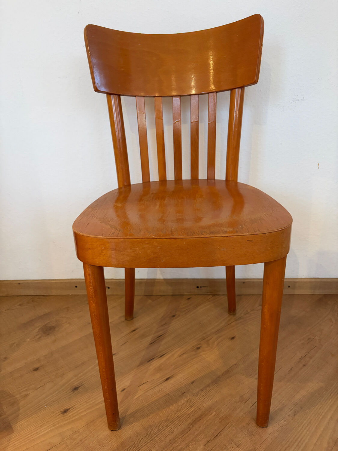 Pair of vintage bistro chairs, Netherlands, 1950s-60s