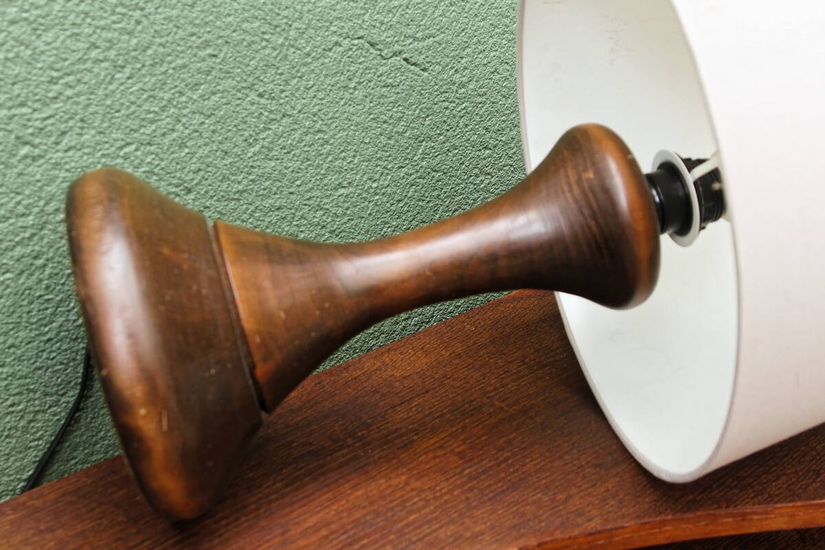 Desk lamp, 1960s, turned wood