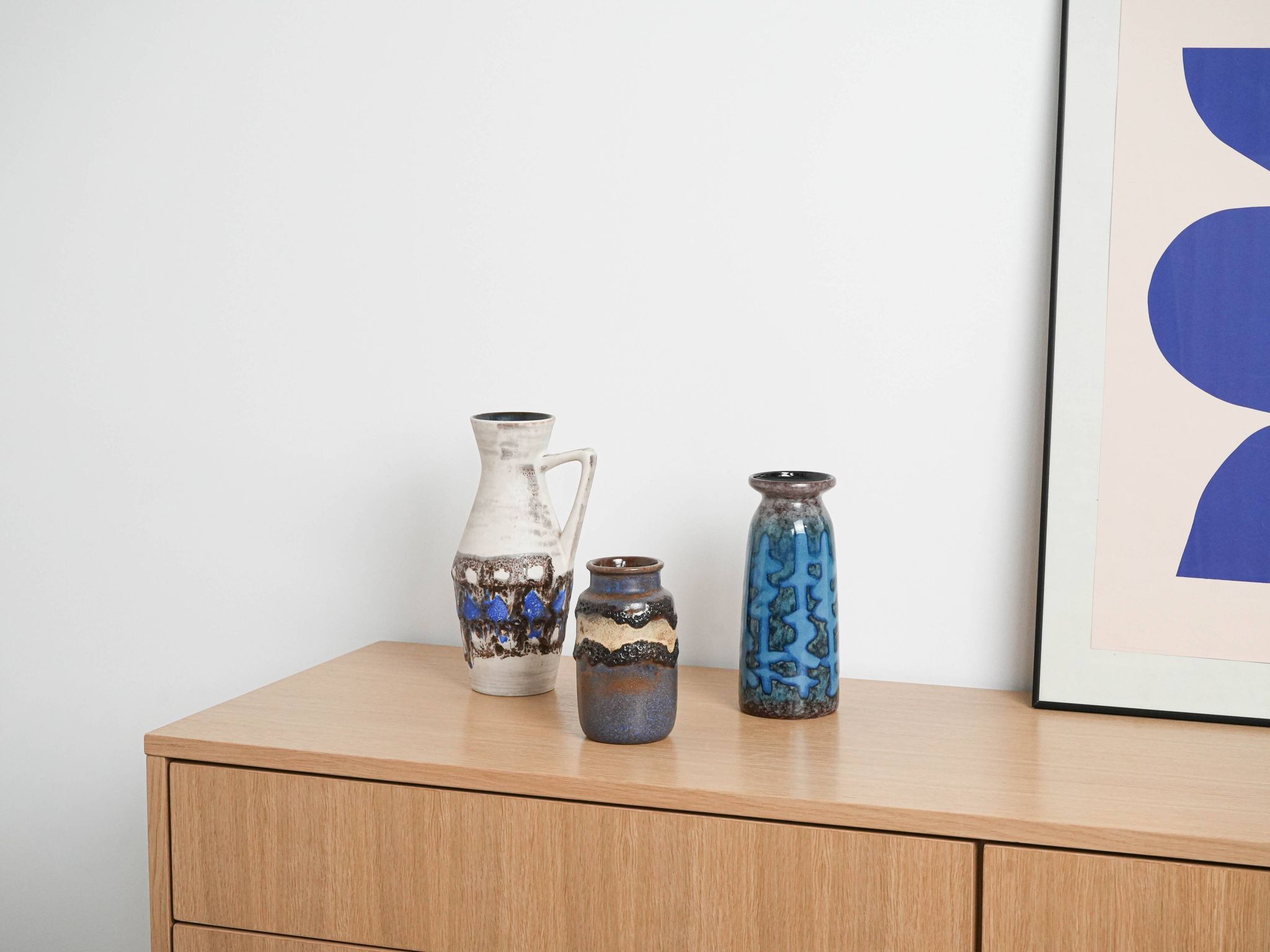 Ceramic vase, German design, 1960s, made in West Germany