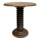 Pedestal table with press screw foot