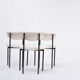 Set of Three Dutch White Alpha Chairs Designed by Rudolf Wolf, 1960s