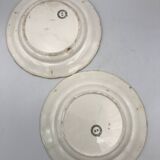 Set of 6 antique choisy-le-roi earthenware plates with grisaille decoration