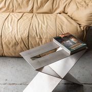 Contemporary stainless steel side table by Lena Coupez, Belgium, 2024