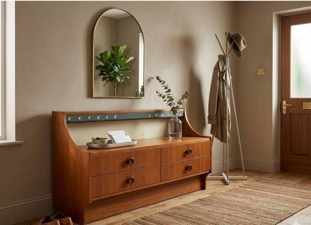 Scandinavian teak chest of drawers from the 1960s.
