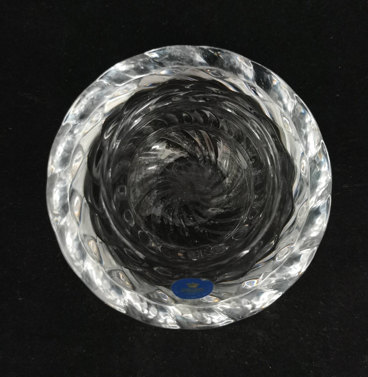 Bougeoir en cristal vintage Royal Copenhagen Danemark