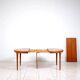 Round dining table in teak by Ib Kofod Larsen for Faarup Mobelfabrik