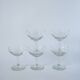 Set of 5 molded glass champagne glasses 1950