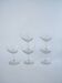 Set of 5 molded glass champagne glasses 1950