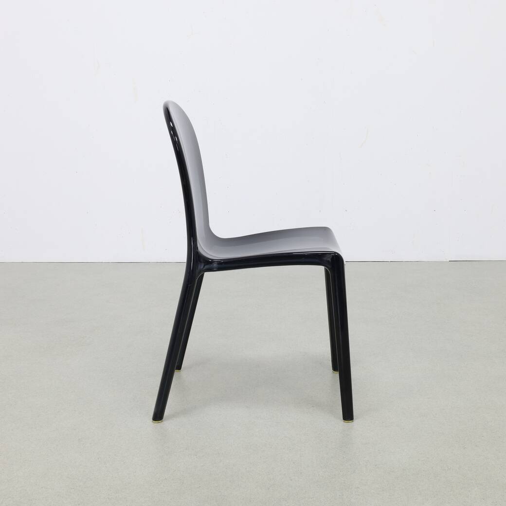 4x Dining Chair in Smoked Plexiglass, 2000s
