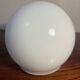 Round opal globe wall light with aluminum fixing