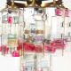Muranoglass and brass chandelier attributed to Poliarte