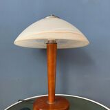 Post modern mushroom table lamp - art nouveau glass table lamp
