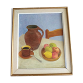 Painting on canvas still life by Cobac.G