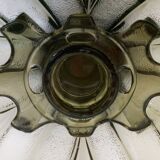 Vase pique flower in molded and pressed glass
