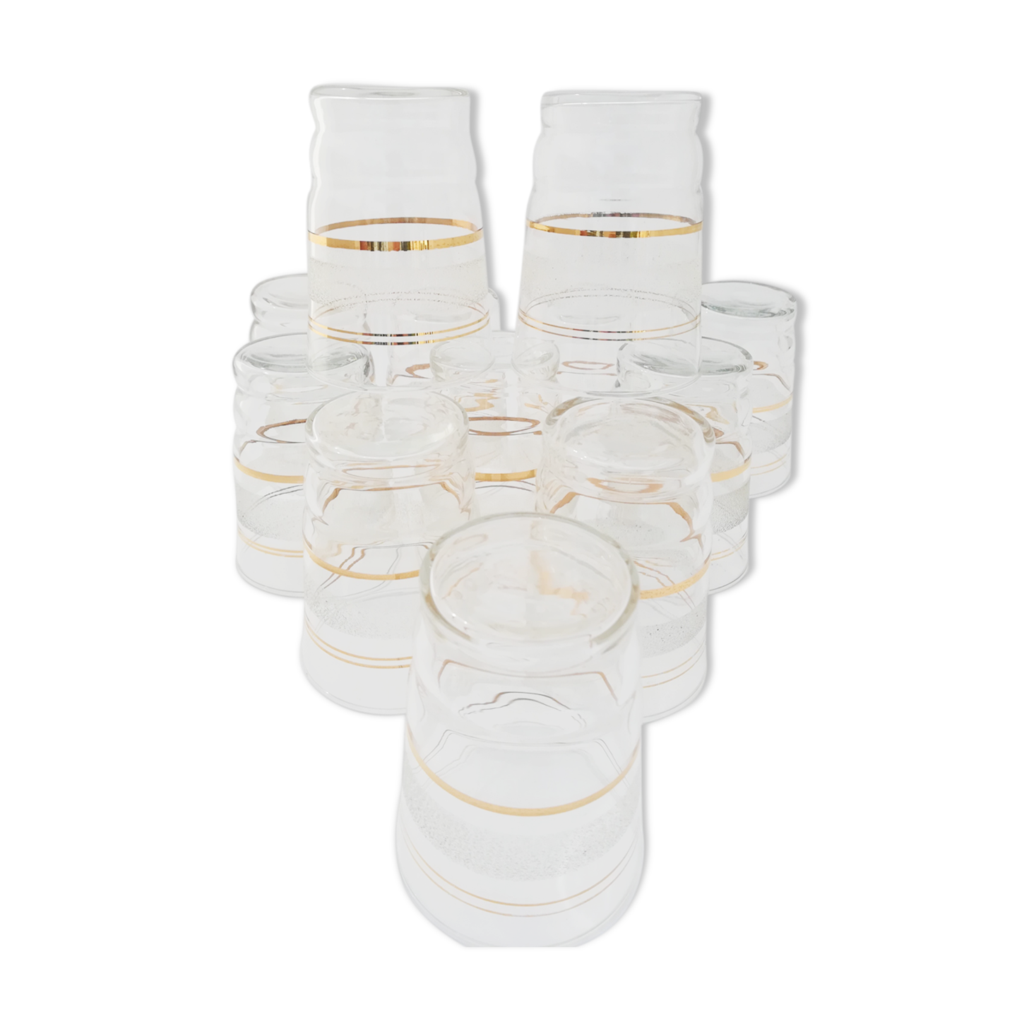 Lot of granite glasses