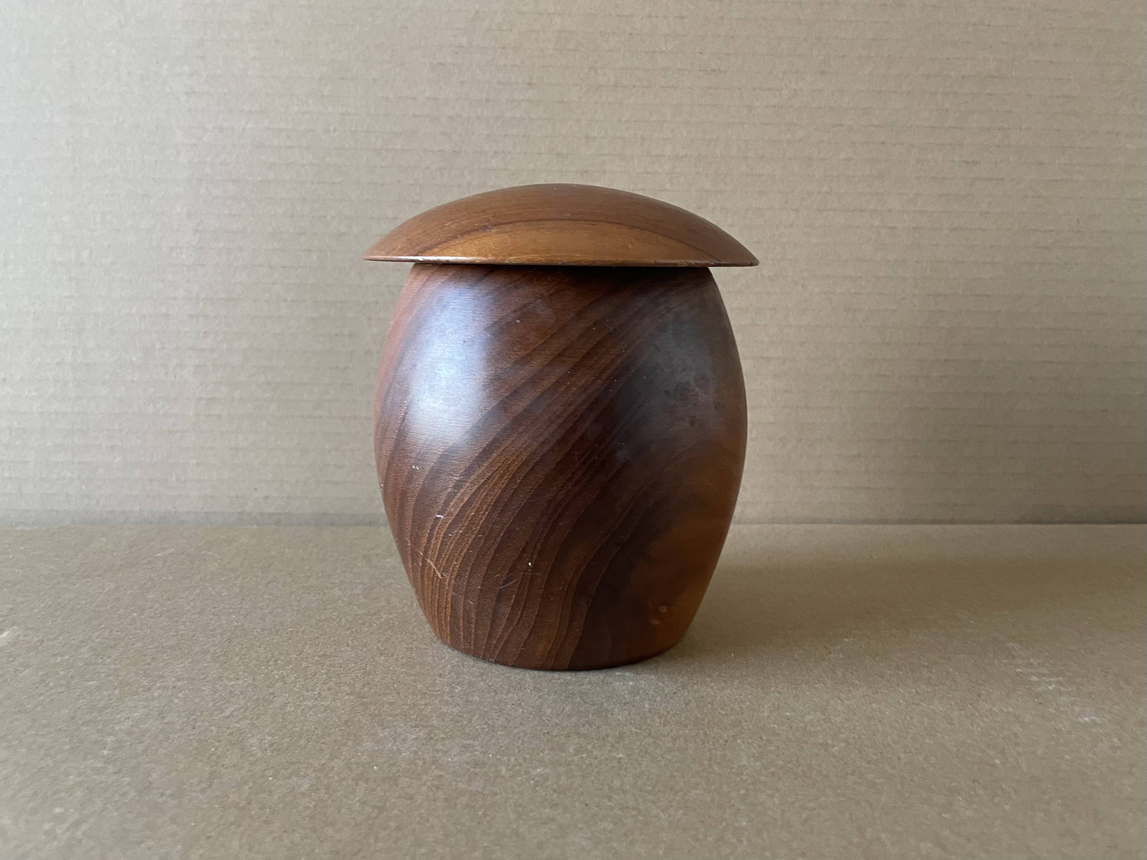Old turned wooden box