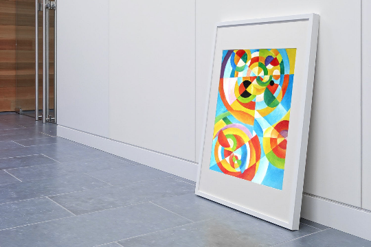 Painting delauney Orphism style - 33x24cm