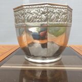 Art Deco chrome brass pot cache