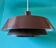 Brown lacquered pendant light, taklampa model by "e.s.horn", Denmark 1970