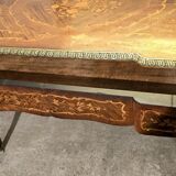 Louis XV style flat desk in marquetry - 20th century work