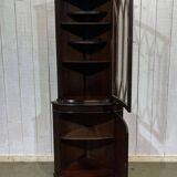 1950s English mahogany corner cabinet