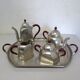 Cosi Tabellini Century 24 Pewter And Red Bakelite Tea And Coffee Service