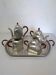 Cosi Tabellini Century 24 Pewter And Red Bakelite Tea And Coffee Service