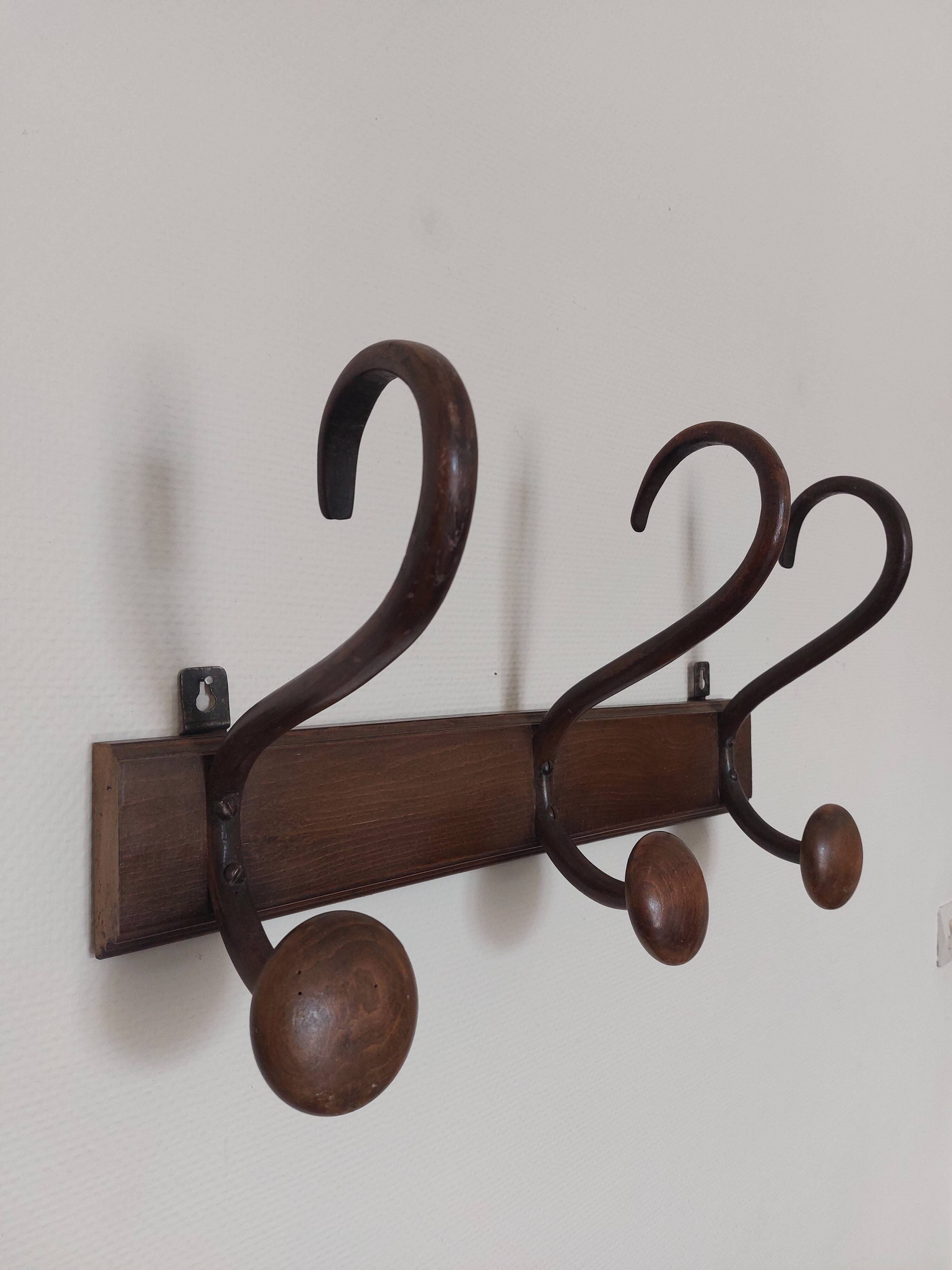Vintage wooden coat rack