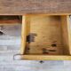 Art Decò bedside tables in walnut and brass, 1940