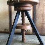 Stool with screws vintage artist painter wood