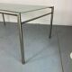 Modernist Italian Stainless Steel and Glass Dining Table, 1980s