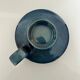 XL blue stoneware candlestick