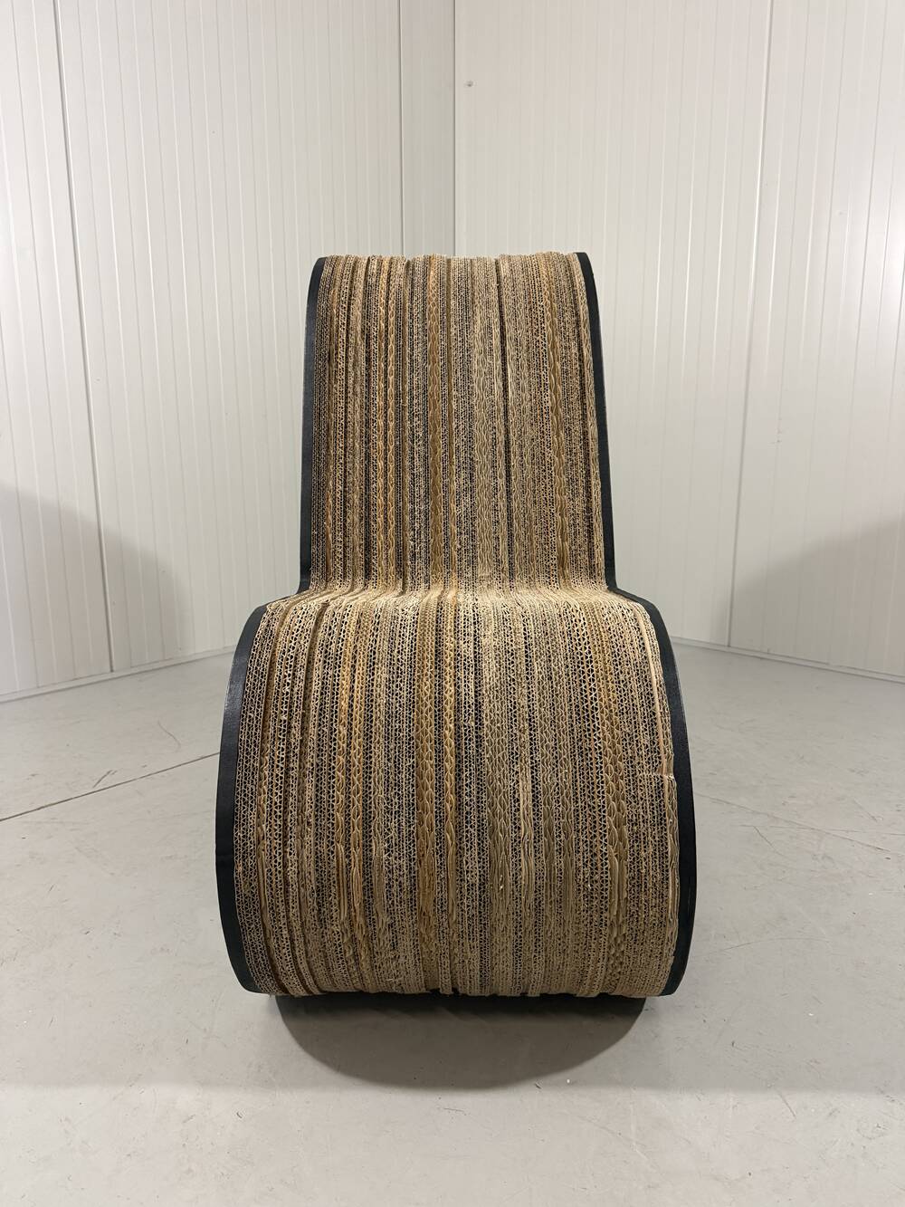 Sculpted cardboard & plywood lounge chair, 1990’s
