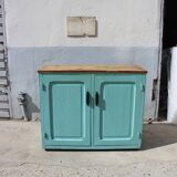 Parisian buffet pâtine blue