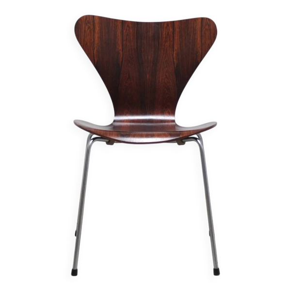 Chaise latérale 'Series 7' en palissandre par Arne Jacobsen pour Fritz Hansen, 1973