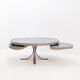 Oval coffee table by Georges Pelletier for La Roue Vallauris - France, 1970
